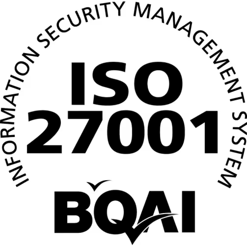 ISO 27001 certified by BQAI